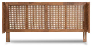 Baxton Studio Rina King Size Ash Brown Finished Wood Headboard