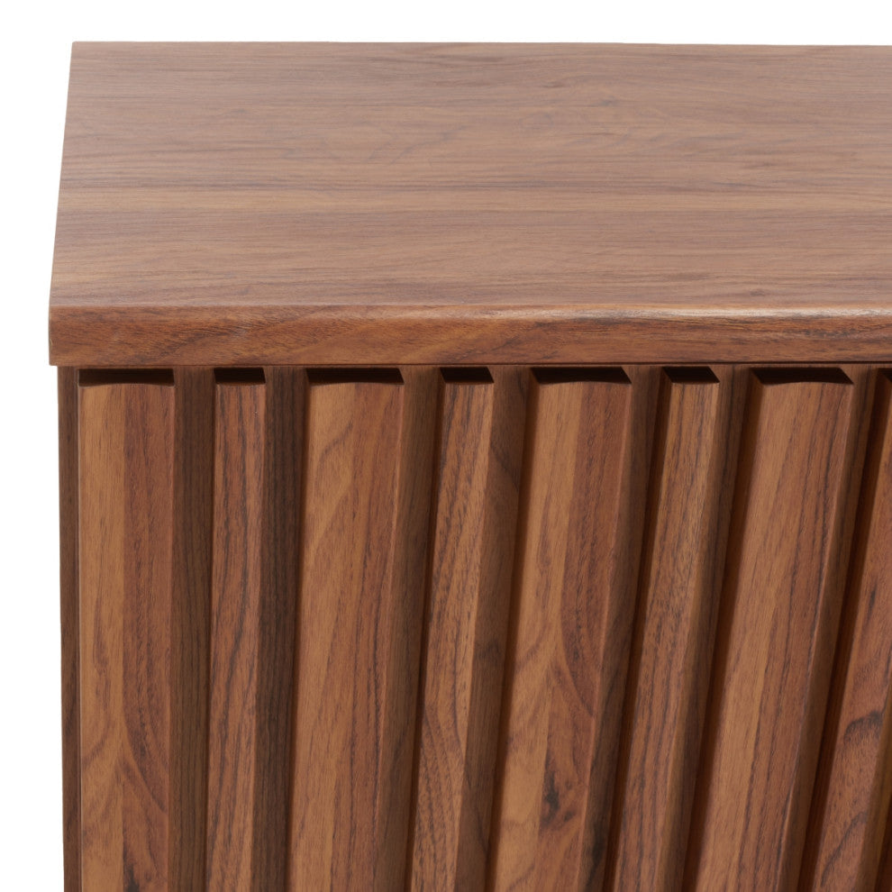 Safavieh Helena 4 Door 4 Shelf Media Stand, Walnut