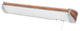 Ideal 52" Fluorescent Overbed Wall Light, Mahogany