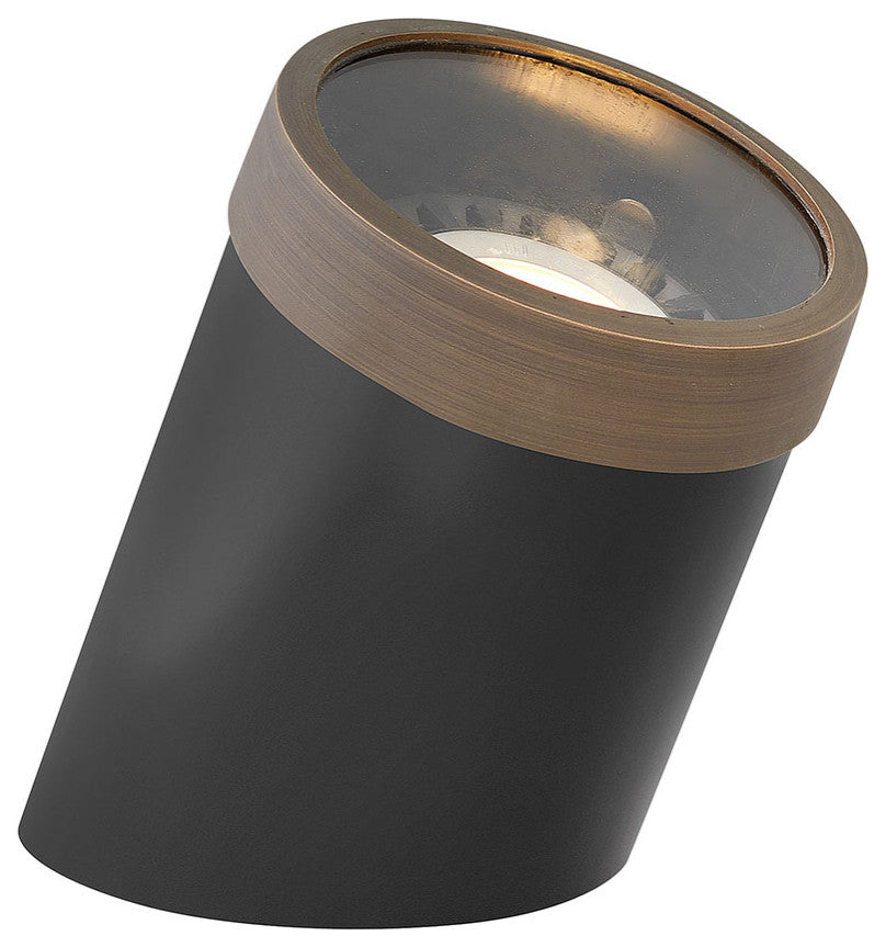 Hinkley 1598MZ-FT Par36 Flat Top Well Light, Dark Brass, Light Bronze