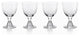 "Patia" 6" Tall Wine Glass, Red (Set of 4)