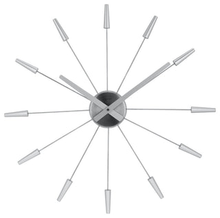 NeXtime Plug Inn Spoke Wall Clock, Silver