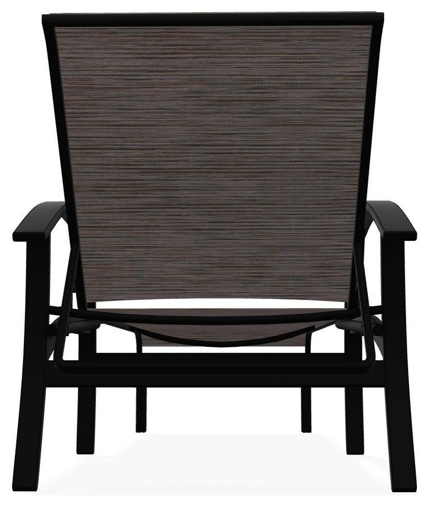 Belle Isle Sling 4-Position Outdoor Chaise Lounge, James/Black