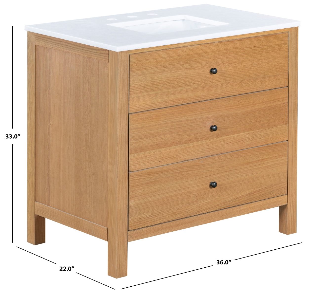 Safavieh Couture Tompkinson Vanity, Natural/White, 36In