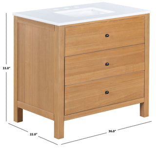 Safavieh Couture Tompkinson Vanity, Natural/White, 36In