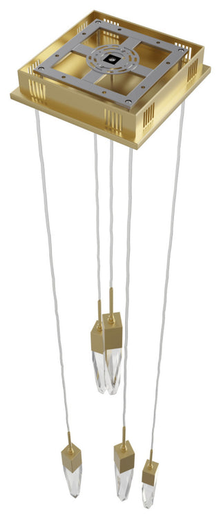 Avenue Lighting Hf1900-5-Ap-Bb-C 5-Light Flush Mount Pendants, Brushed Brass