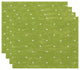 18"x14" Dorothy Dot, Geometric Print Pacemat, Light Green, Set of 4