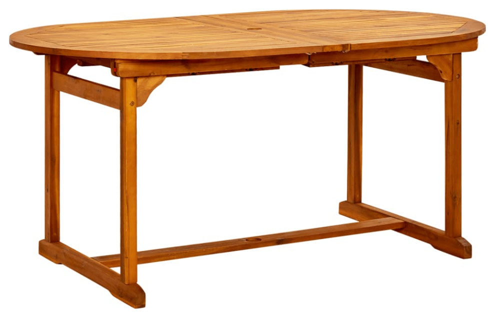 vidaXL Outdoor Dining Table Extendable Garden Patio Table Solid Acacia Wood