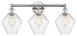 Cindyrella 3-Light 26" Bath Vanity Light, Polished Nickel, Seedy Shade
