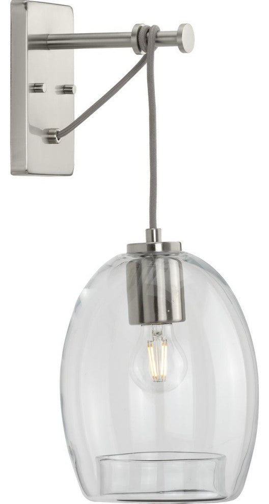 Caisson Collection Brushed Nickel 1-Light Wall Bracket