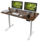 Modern Adjustable Desk, Large Top With Adjustment Buttons & LED Lights, Walnut
