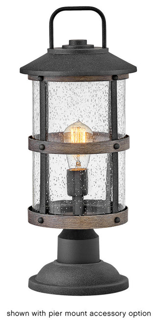 Hinkley Lighting 2687-LL Lakehouse 1 Light 18.75" Tall Post Light - Aged Zinc