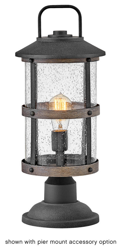 Hinkley Lighting 2687-LL Lakehouse 1 Light 18.75" Tall Post Light - Aged Zinc