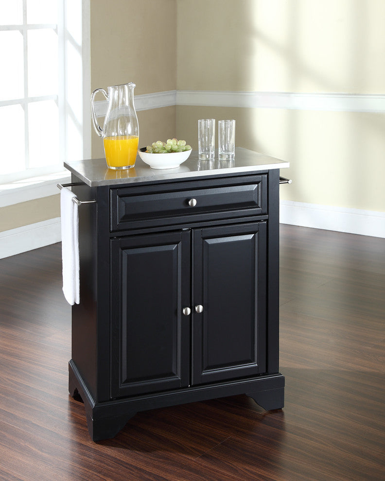 LaFayette Stainless Steel Top Portable Kitchen Island