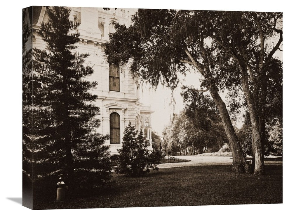 "Thurlow Lodge, Menlo Park, California - Lawn and House, 1874" Artwork