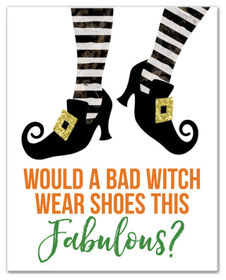 Bad Witch Fabulous Shoes 24x30 Canvas Wall Art