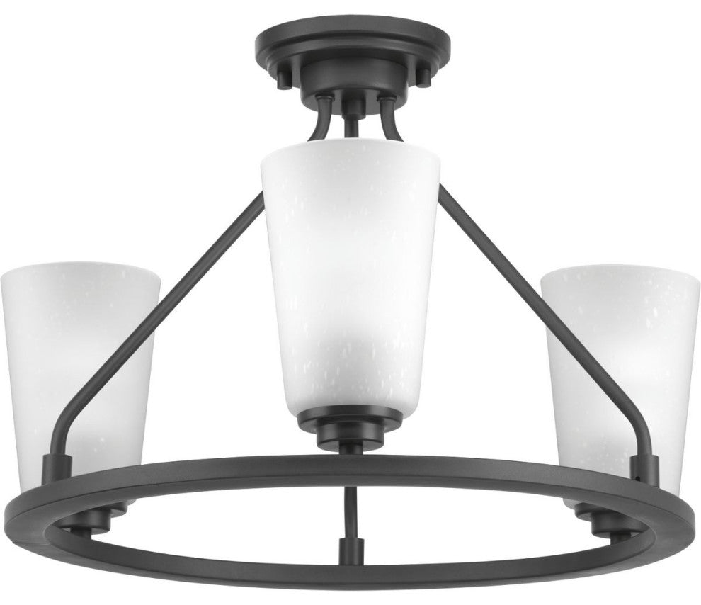 Debut 3-Light Semi-Flush Convertible, Graphite