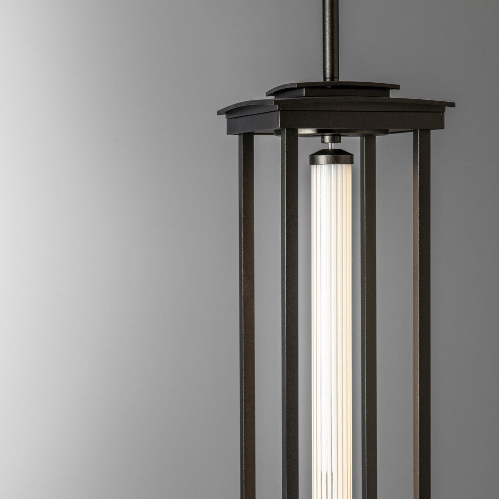 Athena 1-Light Large LED Lantern Oil Rubbed Bronze Clear Glass