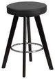 Trenton Series 24" Black Vinyl Counter Height Stool, Black