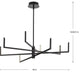 Pivot LED Collection 40, 8-Light Textured Black Frosted Glass LED Chandelier