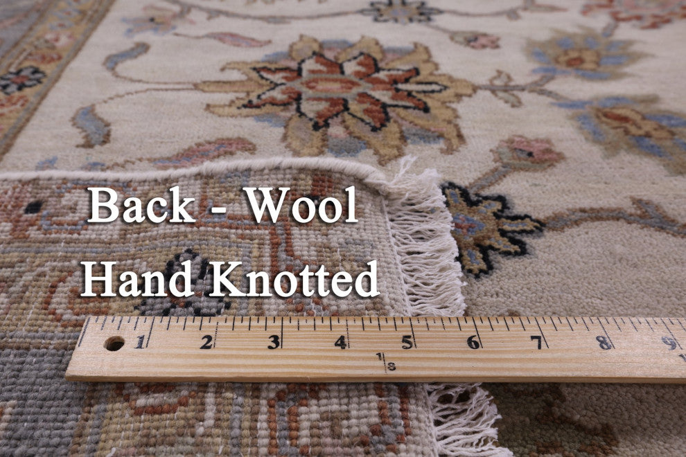 8' 1" X 9' 9" Hand-Knotted Persian Tabriz Wool Rug Q9025