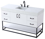 Home Living 54" Single Bathroom Vanity, White