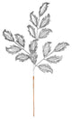 Vickerman L186607 22" Silver Matte Mistletoe Leaf Artificial Christmas Spray