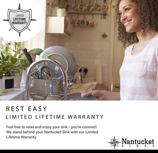 Nantucket 36" Pro Series Oversized Rectangle Undermount Stainless Kitchen Sink