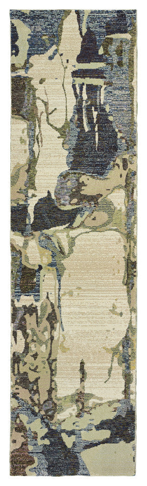Oriental Weavers Evolution Blue/ Grey Abstract Indoor Area Rug 2'6"X12'