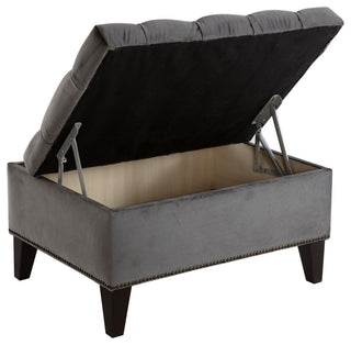 Cecilia Storage Ottoman, Pearla Gray