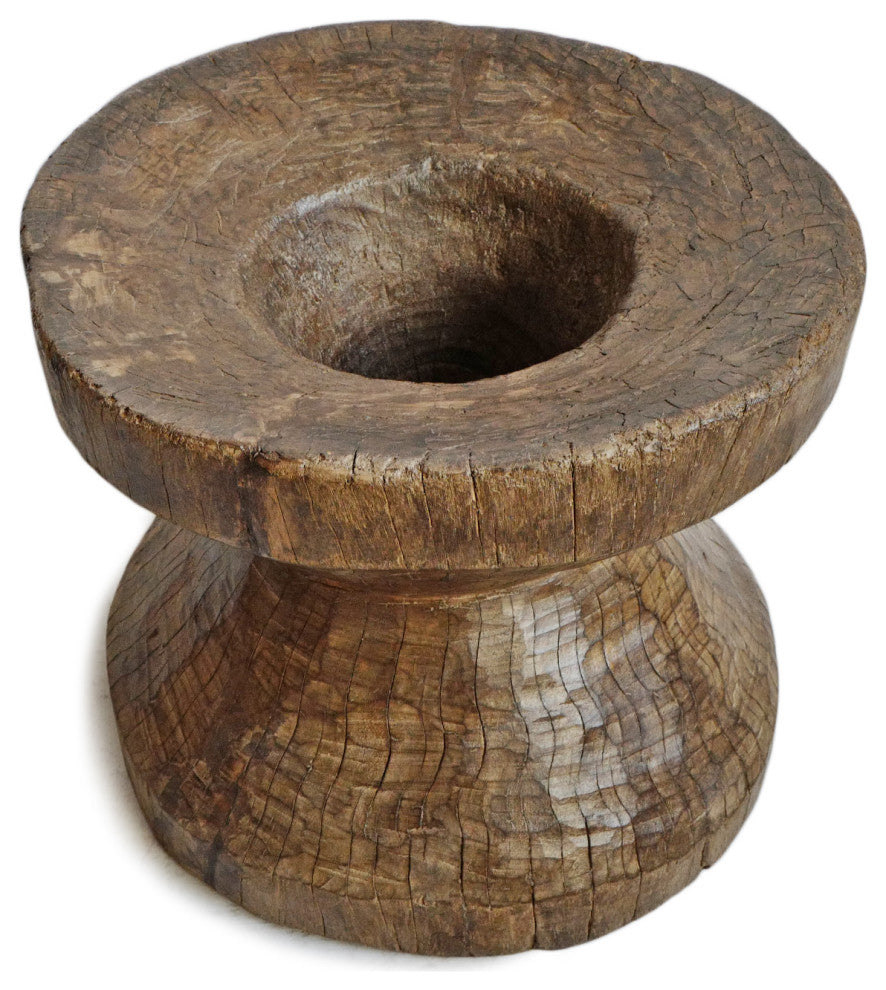 Consigned Naga Wood Pestle Pot