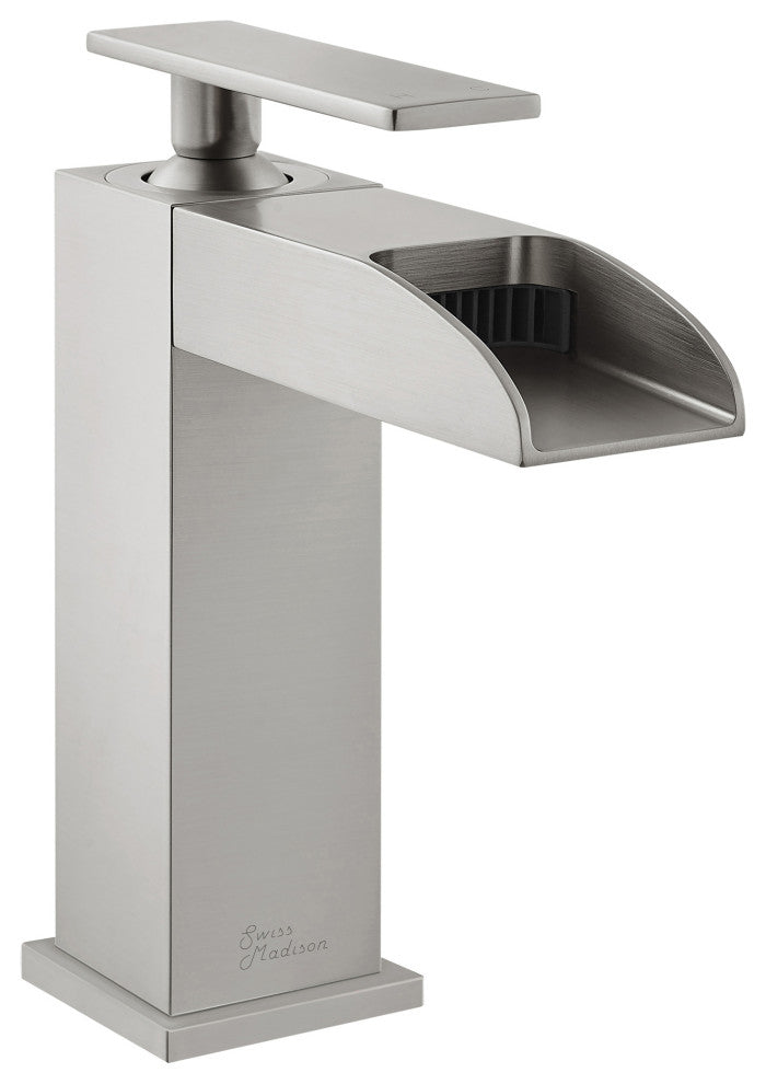 Concorde Single Hole, Waterfall Bathroom Faucet, Brushed Nickel