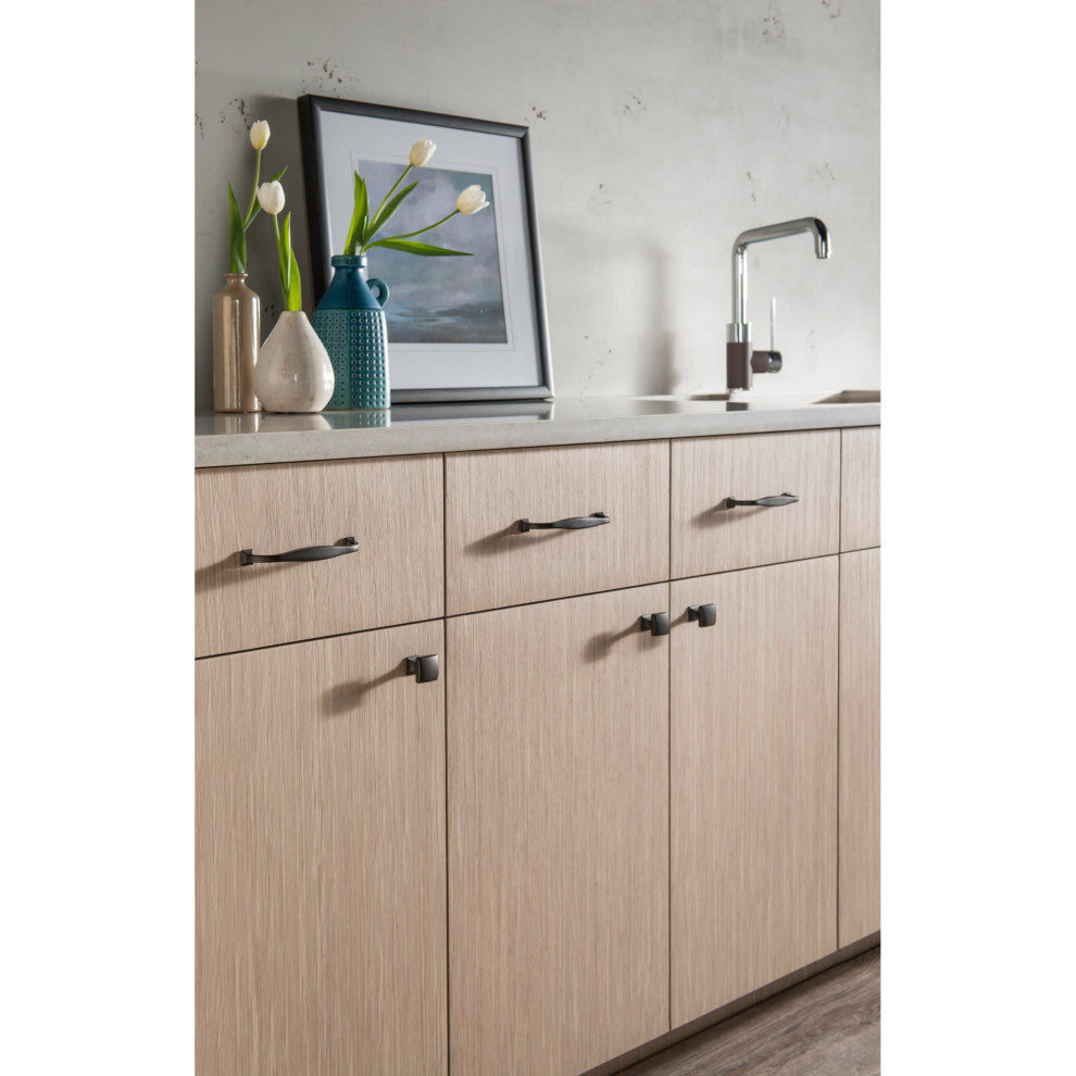 Top Knobs TK723 Contour 5 Inch Center to Center Handle Cabinet - Brushed Satin