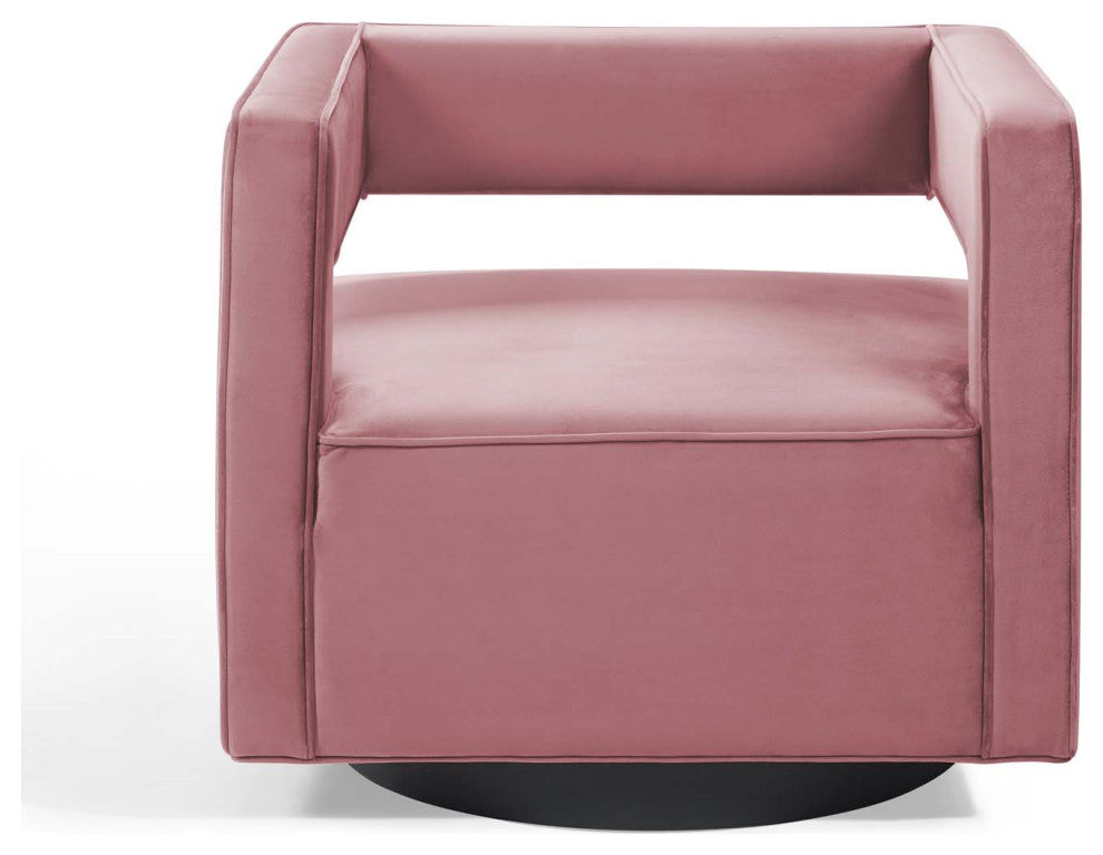 Armchair Accent Chair, Velvet, Pink, Modern, Living Lounge Hotel Hospitality