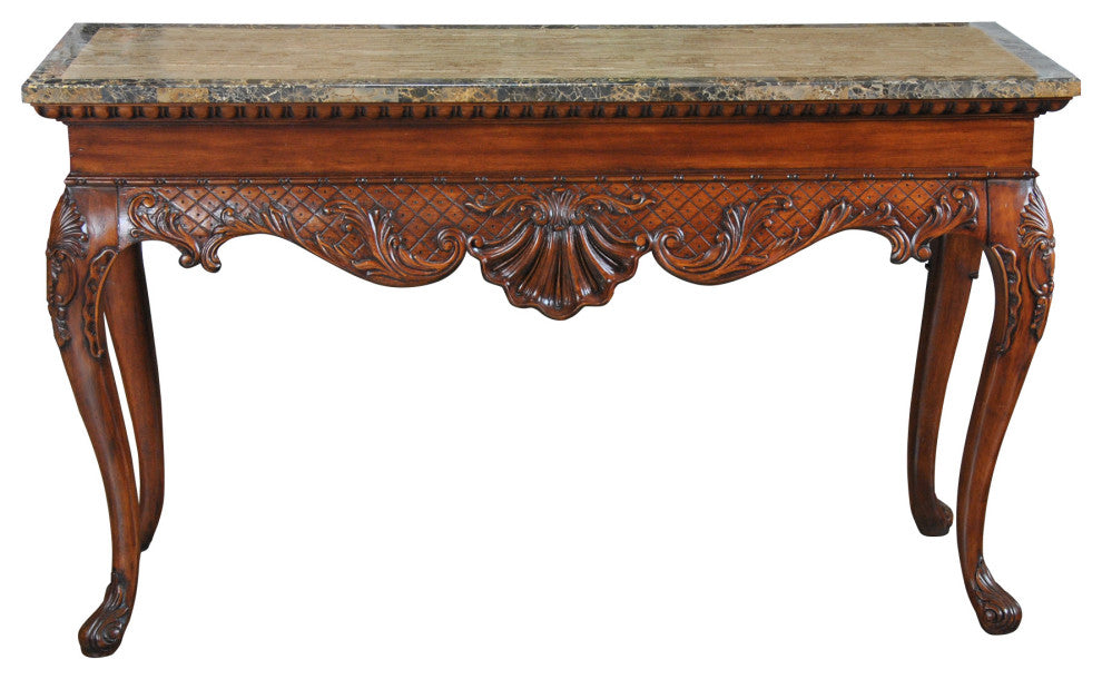 NVIN0241 Large Faux Marble Top Console