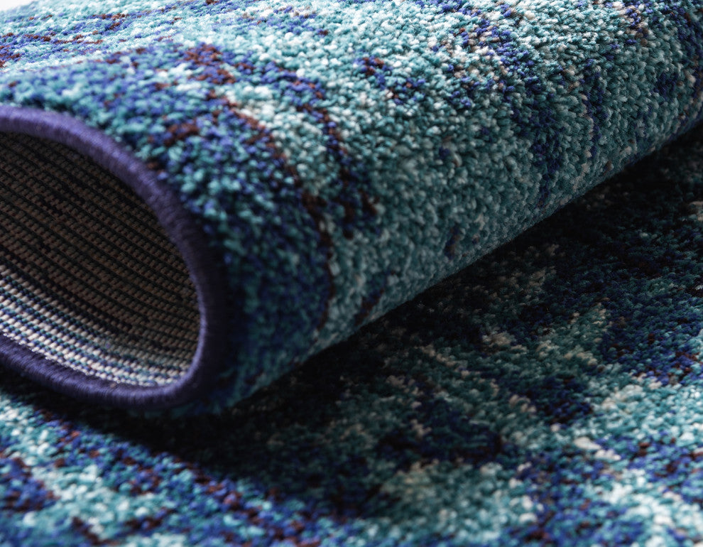 Unique Loom Blue Salamanca Medici 4' 0 x 6' 0 Area Rug