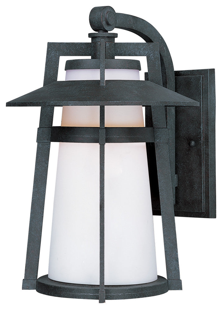 Maxim 3534 Calistoga 12" 1 Light Wall Sconce - Adobe / Satin White Glass