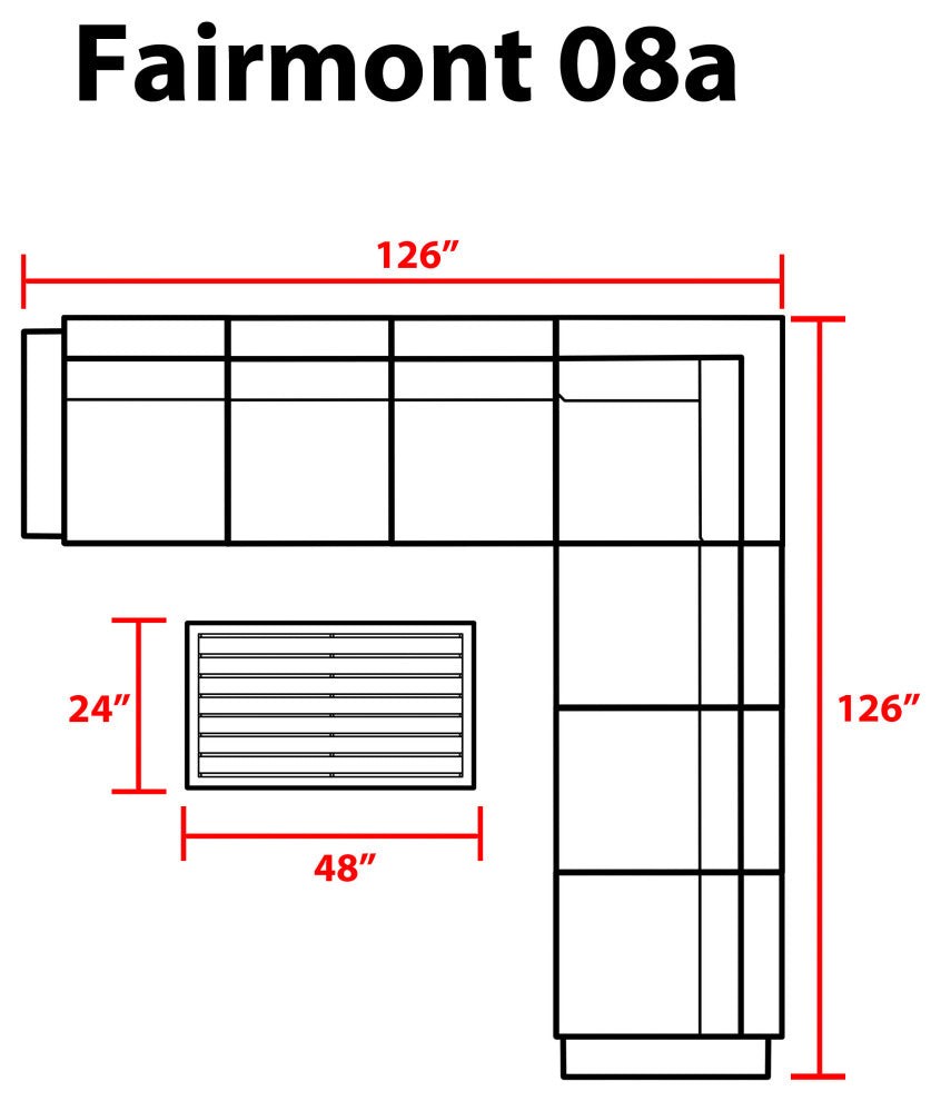 Fairmont 8 Piece Outdoor Wicker Patio Furniture Set 08a