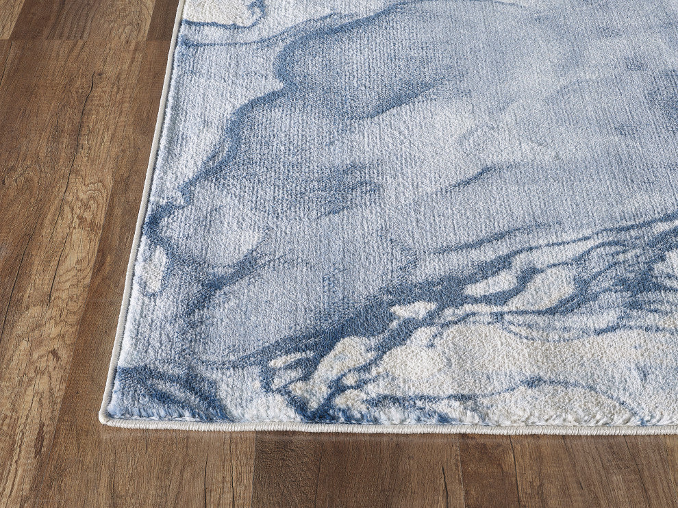 Abani Arto ART140A Abstract Liquid Marble Blue Area Rug