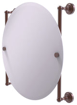 Dottingham Round Frameless Rail Mounted Mirror, Antique Copper