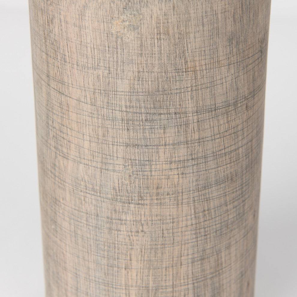 Knox Medium Gray-Wash Wood Decorative Object