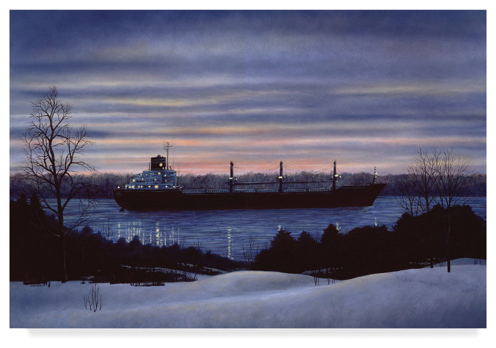 "Last Ship Out" by John Morrow, Canvas Art, 12"x19"