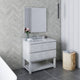 Fresca Formosa 36" Rustic White Single Sink Vanity Set, Faucet: Fft1040ch