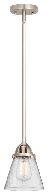 Small Cone Mini Pendant, Brushed Satin Nickel, Seedy, Seedy