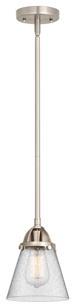 Small Cone Mini Pendant, Brushed Satin Nickel, Seedy, Seedy