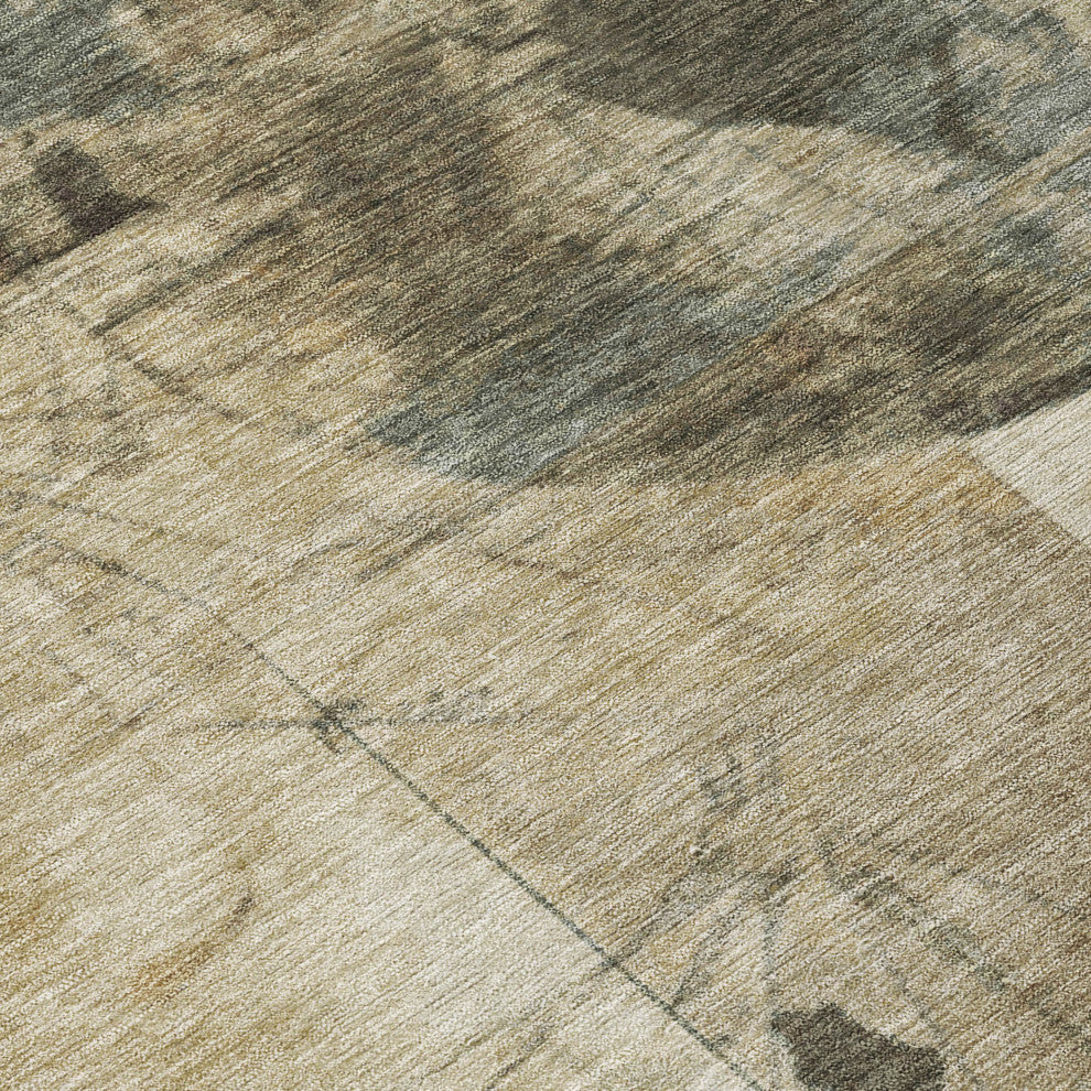 Machine Washable Indoor/Outdoor Chantille ACN1905 Taupe 10' x 14' Rug