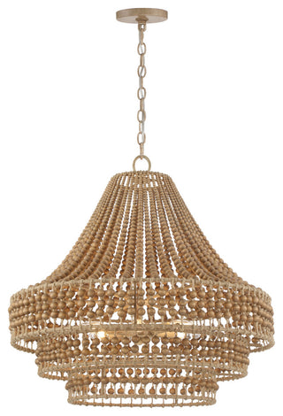 Crystorama Lighting Group SIL-B6006 Silas 6 Light 27"W Beaded - Burnished