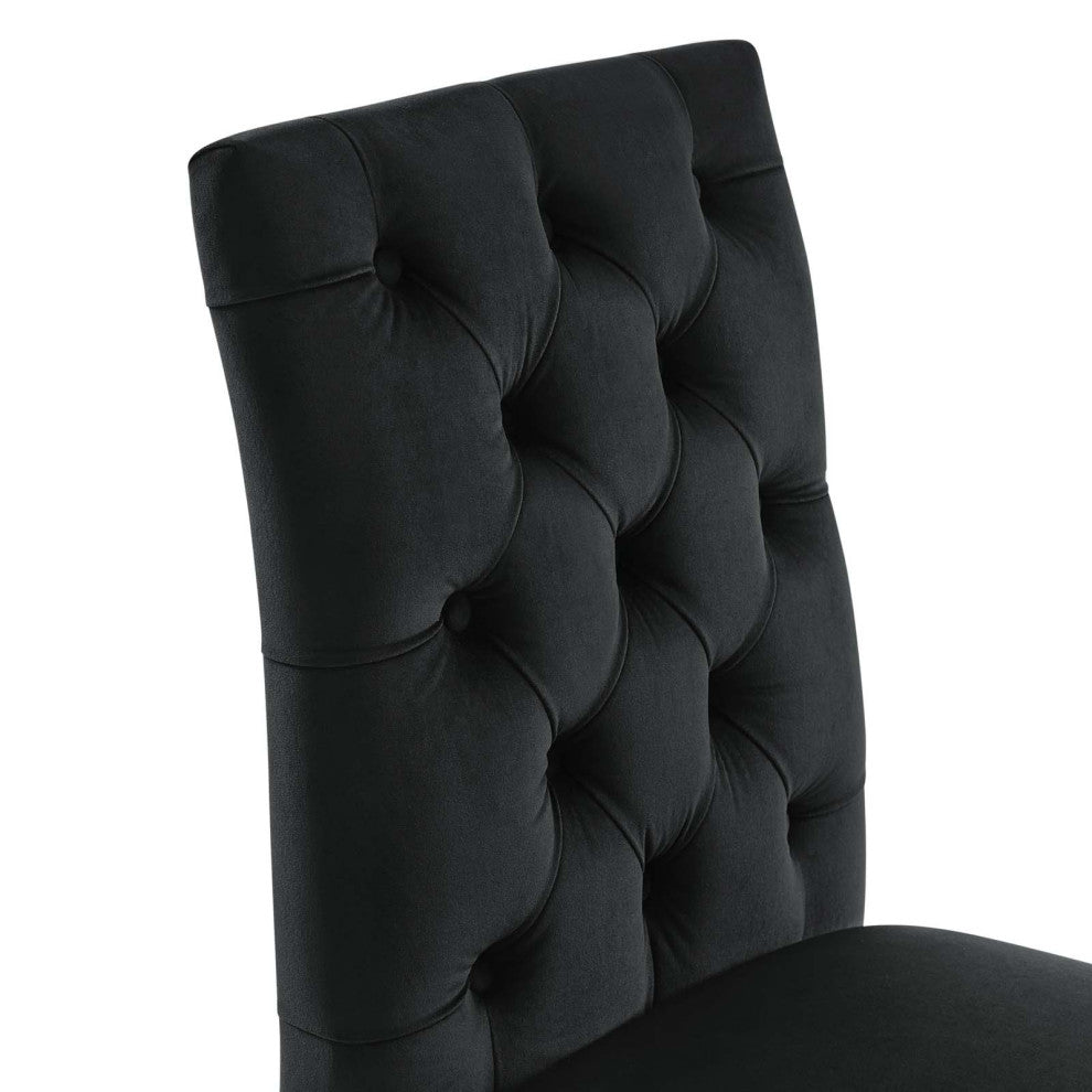 Duchess Performance Velvet Dining Chairs, Set of 2, Black