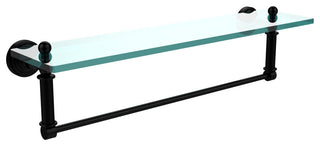 Waverly Place Collection 22 Inch  Glass Vanity Shelf  with Integrated Towel Bar