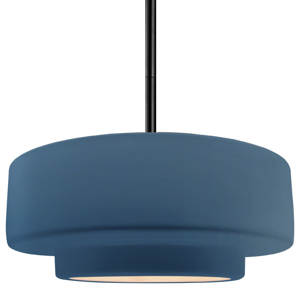 Radiance Medium Tier Pendant, Midnight Sky/White Frame, Black, Rigid Stem Kit